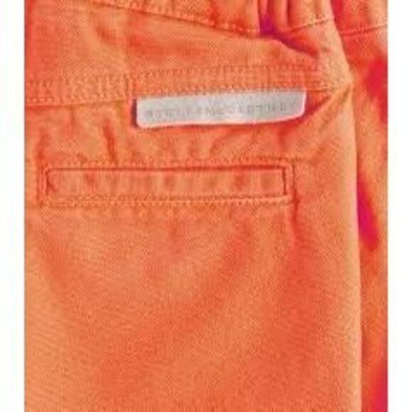 NWT Stella McCartney Kids denim shorts,in orange Size 10 - Picture 3 of 8